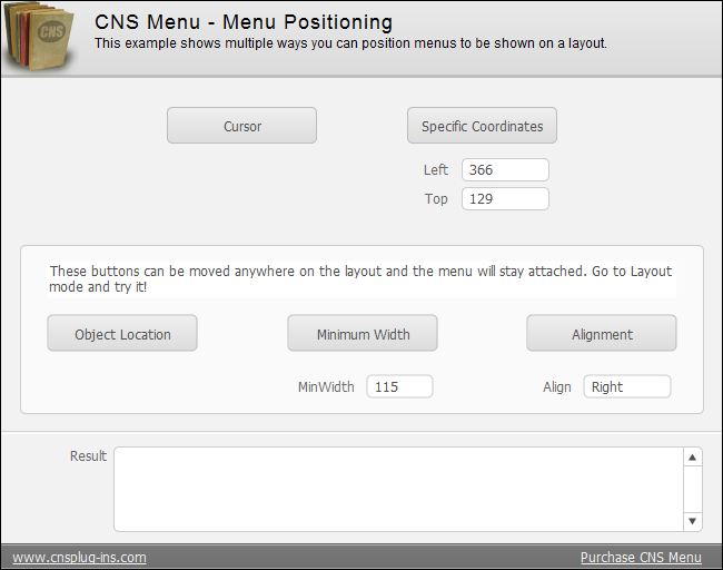 cns menu cns menu